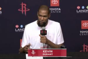 杜兰特谈自己的表现：詹库哈激励了我 向所有35岁+的老将们致敬！