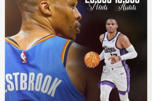 25000分+10000助历史第二人！威少晒出海报：始终心怀谦卑